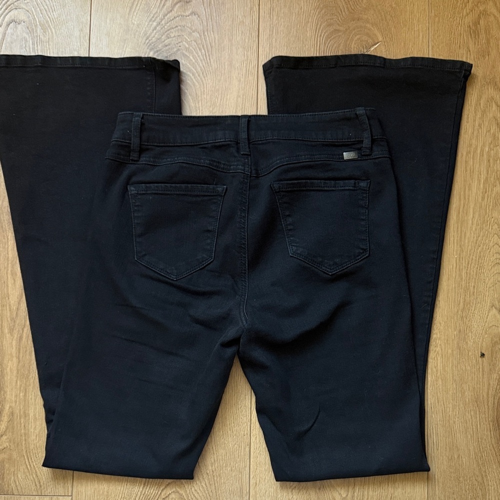 1822 Denim Black Flare & Wide Leg Jeans